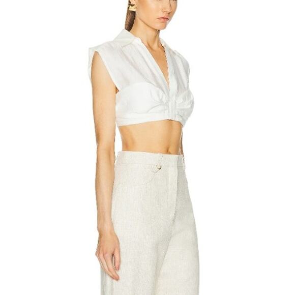 Cult Gaia Women's Off White Janette Top Size M - Picture 9 of 10